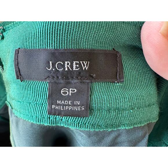 J.Crew 100% Wool Patch Pocket Mini Skirt 6P Emerald Green Preppy Fall Capsule - Picture 6 of 9